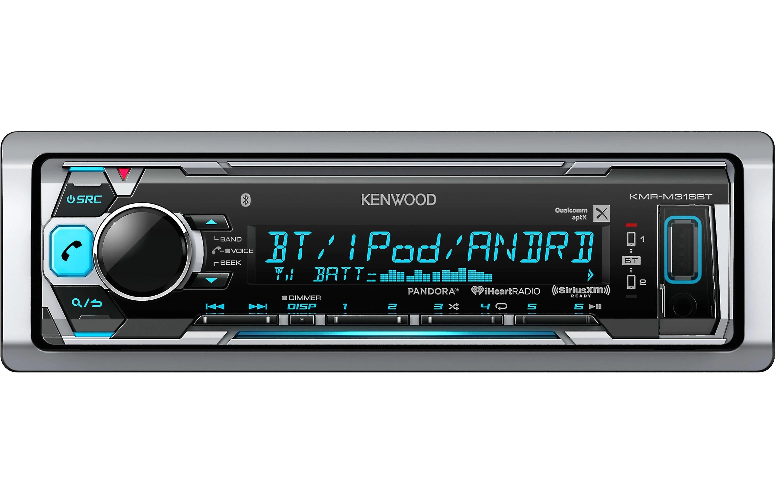 Kenwood KMRM318 / KMR-M318BT KMRM318 Marine Digital Media Receiver w/Bluetooth Kenwood KMRM318 / KMR-M318BT KMRM318 Marine Digital Media Receiver w/Bluetooth